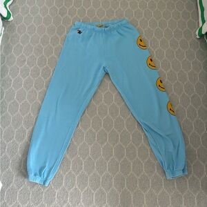 Aviator Nation Smiley Sunset Sweatpants in Sky blue